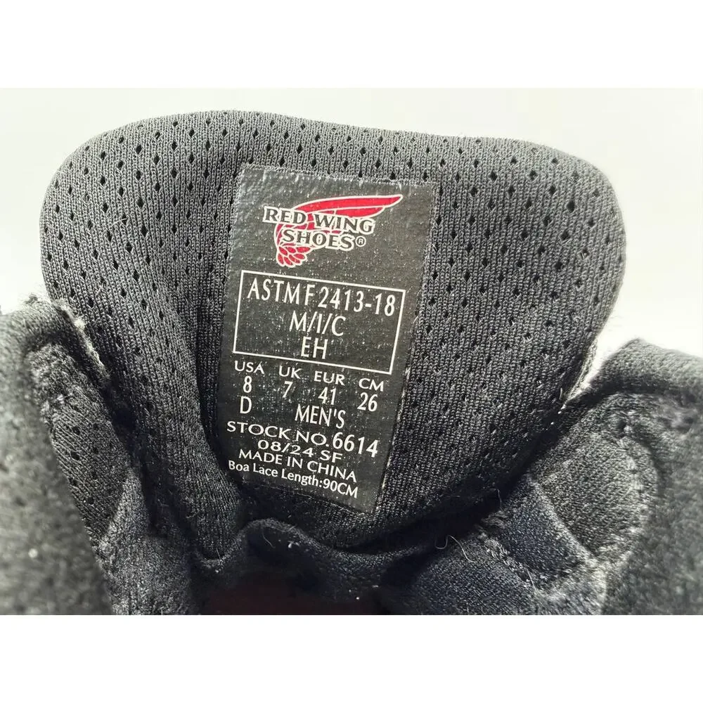 Red Wing 6614 Men's Waterproof BOA Safety Work Boots Black US 8 D ASTM EH